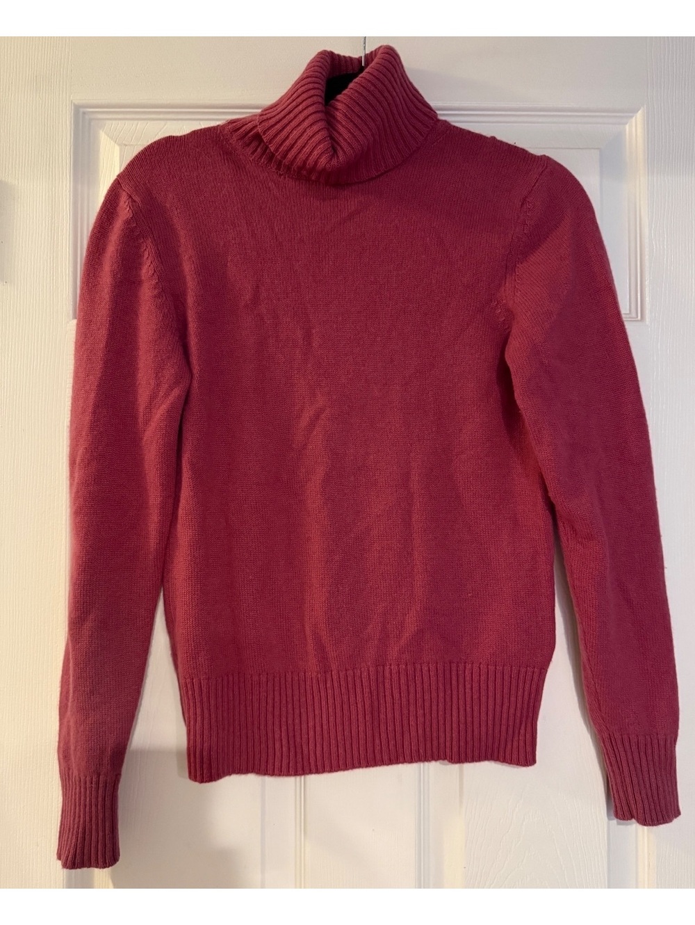 Brooks Brothers 100% Italian Cashmere Turtleneck Sweater Rose Pink Made in Italy